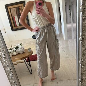 Free People Movement Back Packer Onesie Jumpsuit Color Muted Beige Size S